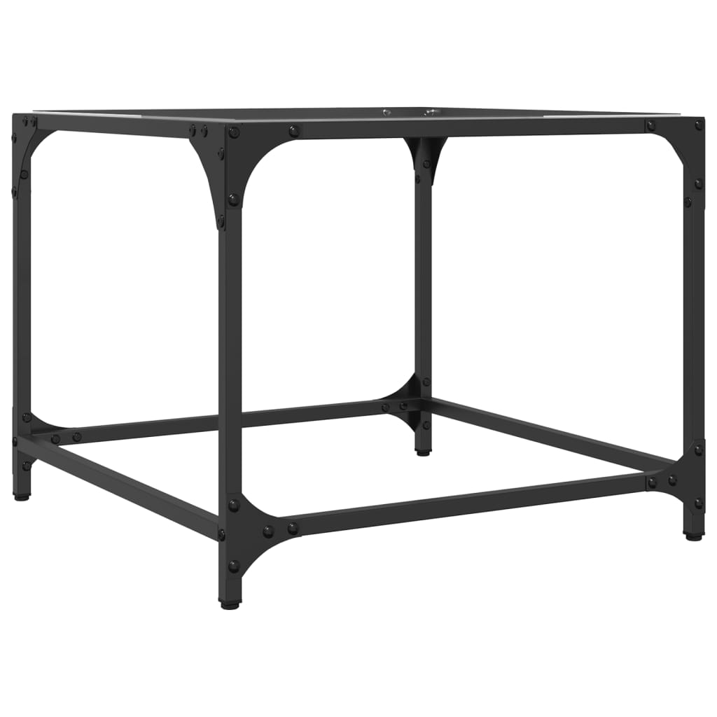 Tables basses avec dessus en verre transparent 2 pcs acier - Tables basses
