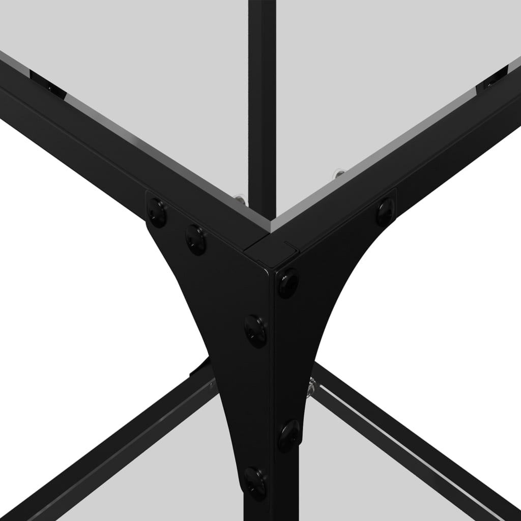 Tables basses avec dessus en verre transparent 2 pcs acier - Tables basses