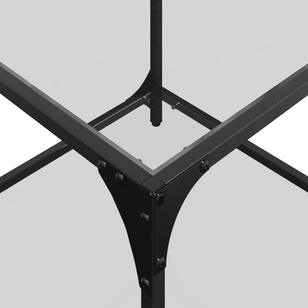 Tables basses avec dessus en verre transparent 2 pcs acier - Tables basses