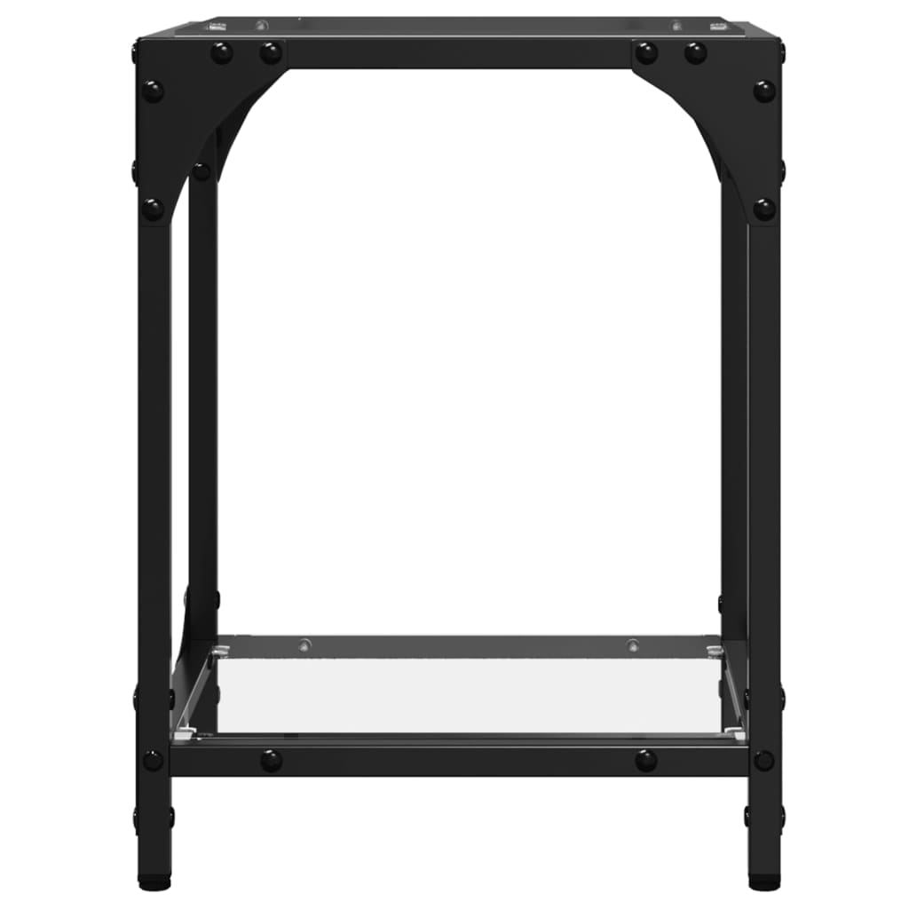 Tables basses avec dessus en verre transparent 2 pcs acier - Tables basses