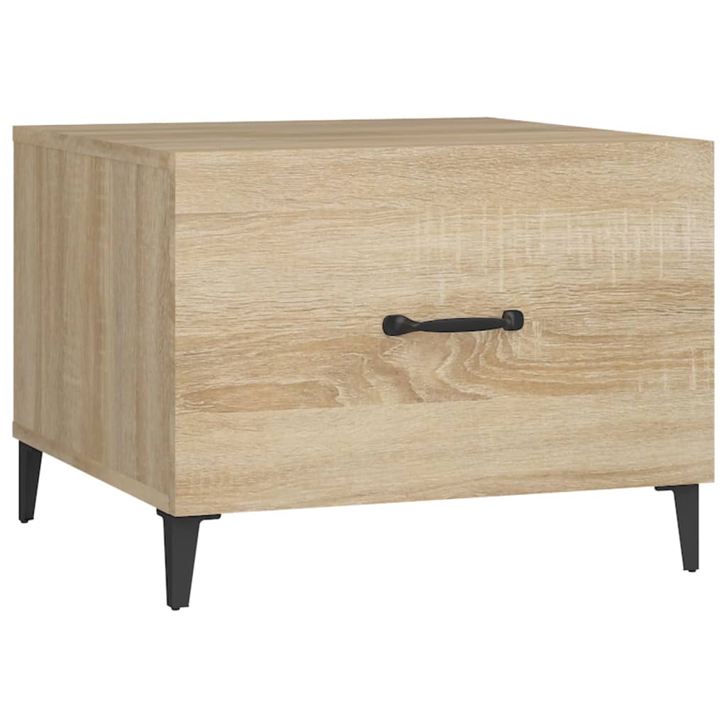 Tables basses avec pieds en métal 2 pcs Chêne sonoma 50x50x40cm - Tables basses