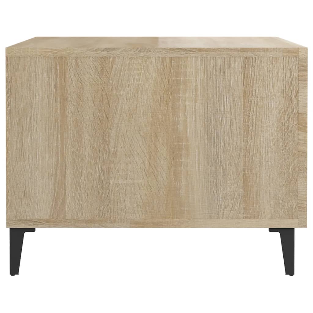 Tables basses avec pieds en métal 2 pcs Chêne sonoma 50x50x40cm - Tables basses