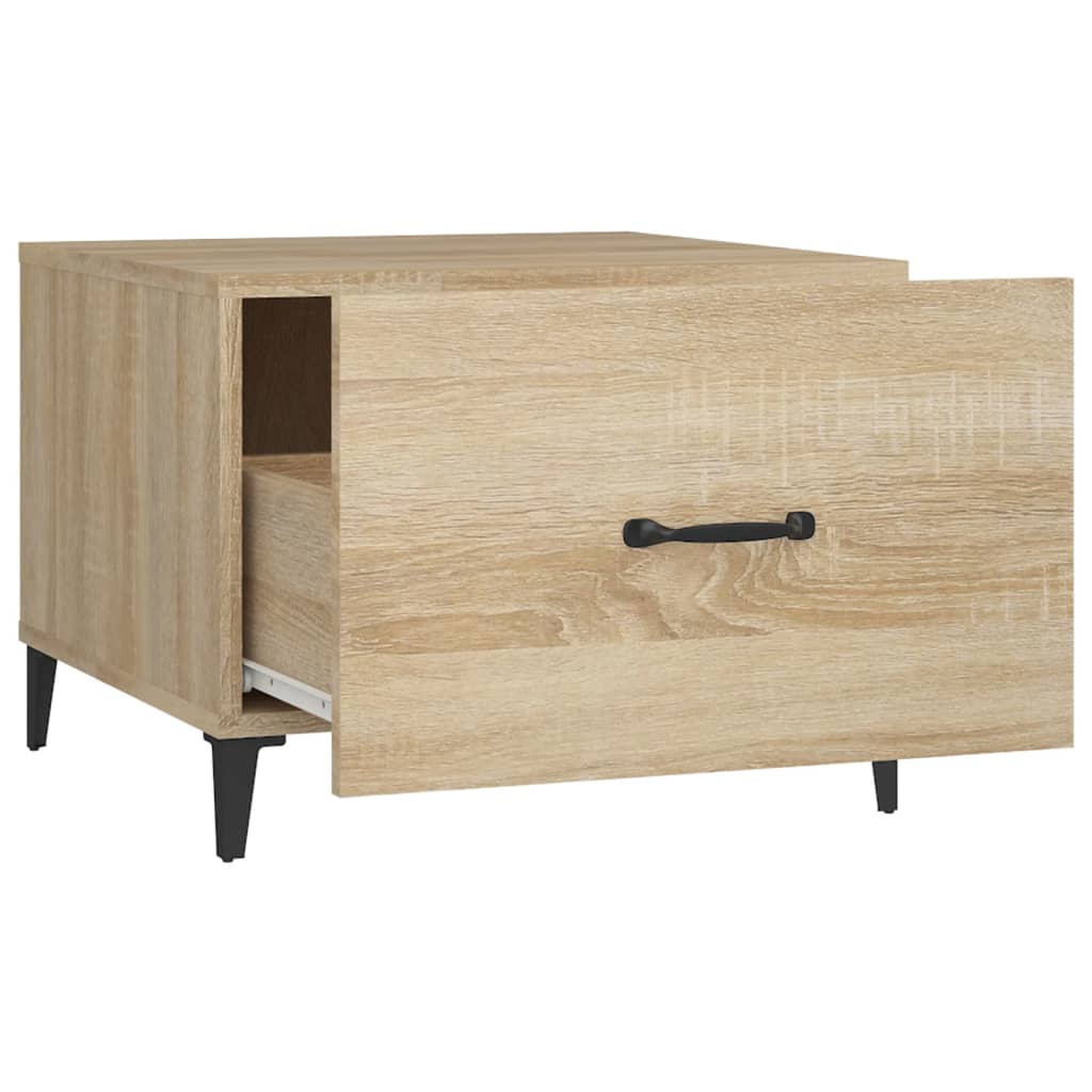 Tables basses avec pieds en métal 2 pcs Chêne sonoma 50x50x40cm - Tables basses