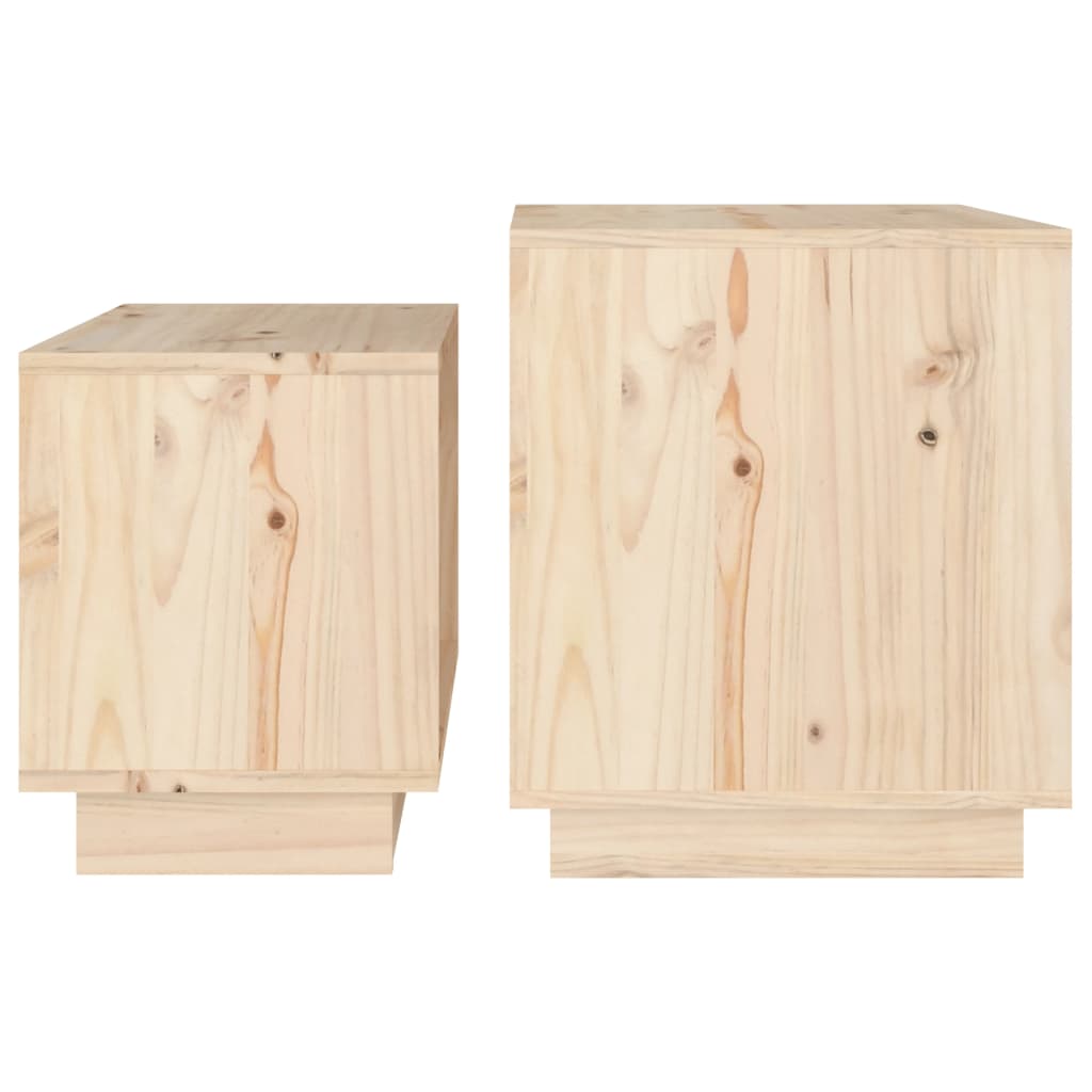 Tables basses gigognes 2 pcs Bois de pin massif - Tables basses