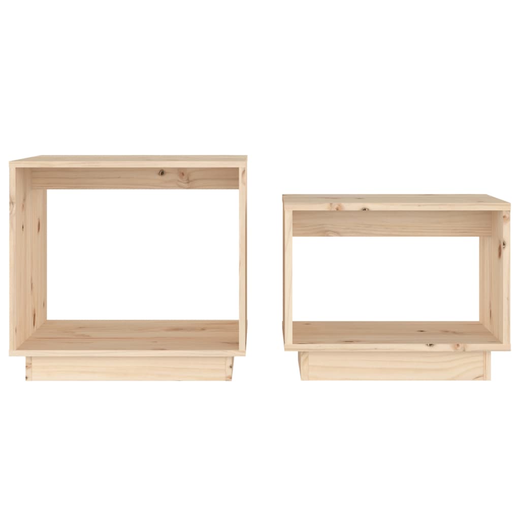 Tables basses gigognes 2 pcs Bois de pin massif - Tables basses