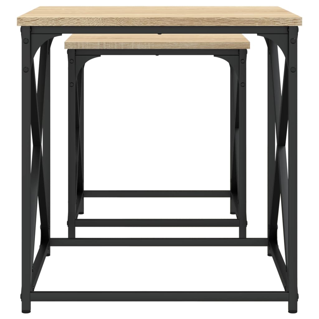 Tables basses gigognes 2 pcs chêne sonoma bois d’ingénierie - Tables basses
