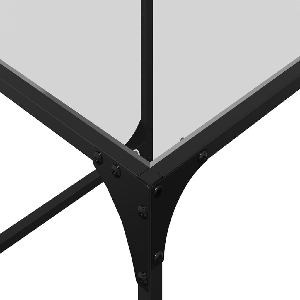 Tables basses gigognes 2 pcs dessus en verre transparent acier - Tables basses