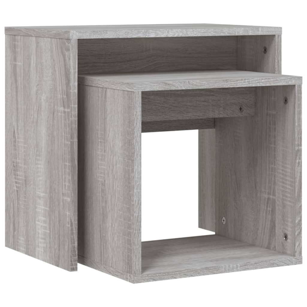 Tables basses gigognes 2 pcs sonoma gris bois d’ingénierie - Tables basses