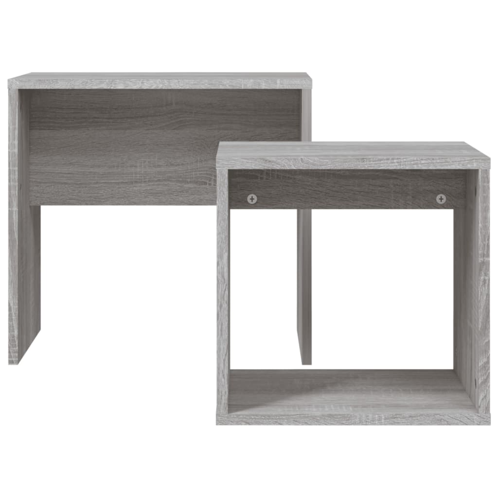Tables basses gigognes 2 pcs sonoma gris bois d’ingénierie - Tables basses