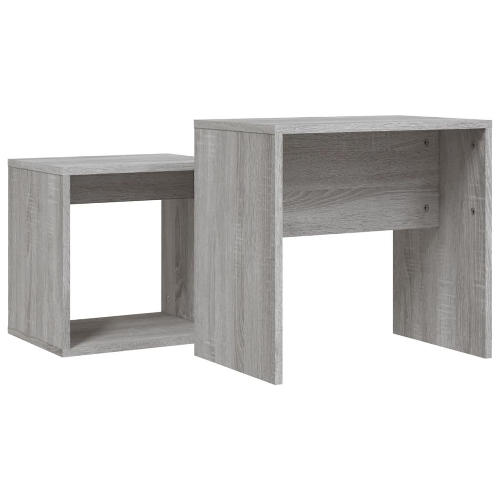 Tables basses gigognes 2 pcs sonoma gris bois d’ingénierie - Tables basses