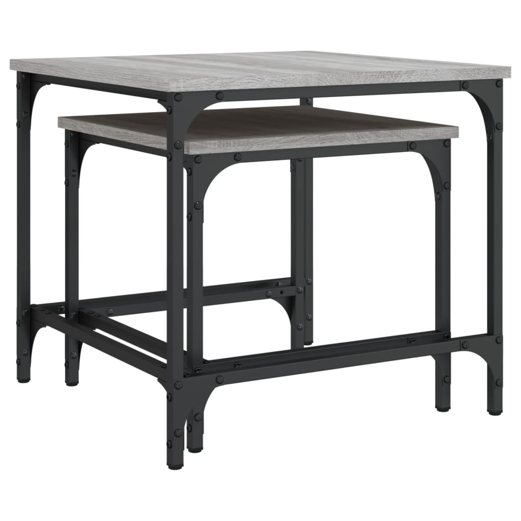 Tables basses gigognes 2 pcs sonoma gris bois d’ingénierie - Tables basses