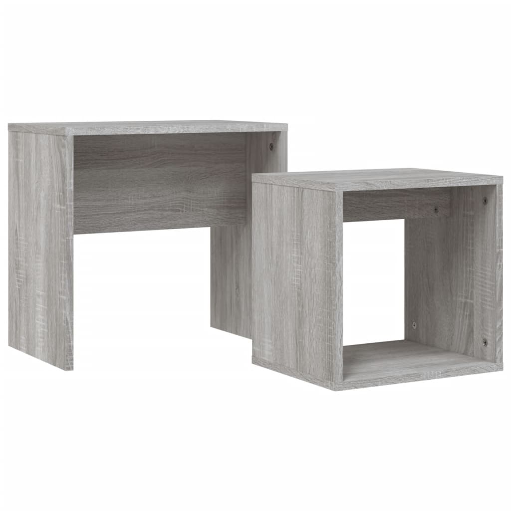 Tables basses gigognes 2 pcs sonoma gris bois d’ingénierie - Tables basses