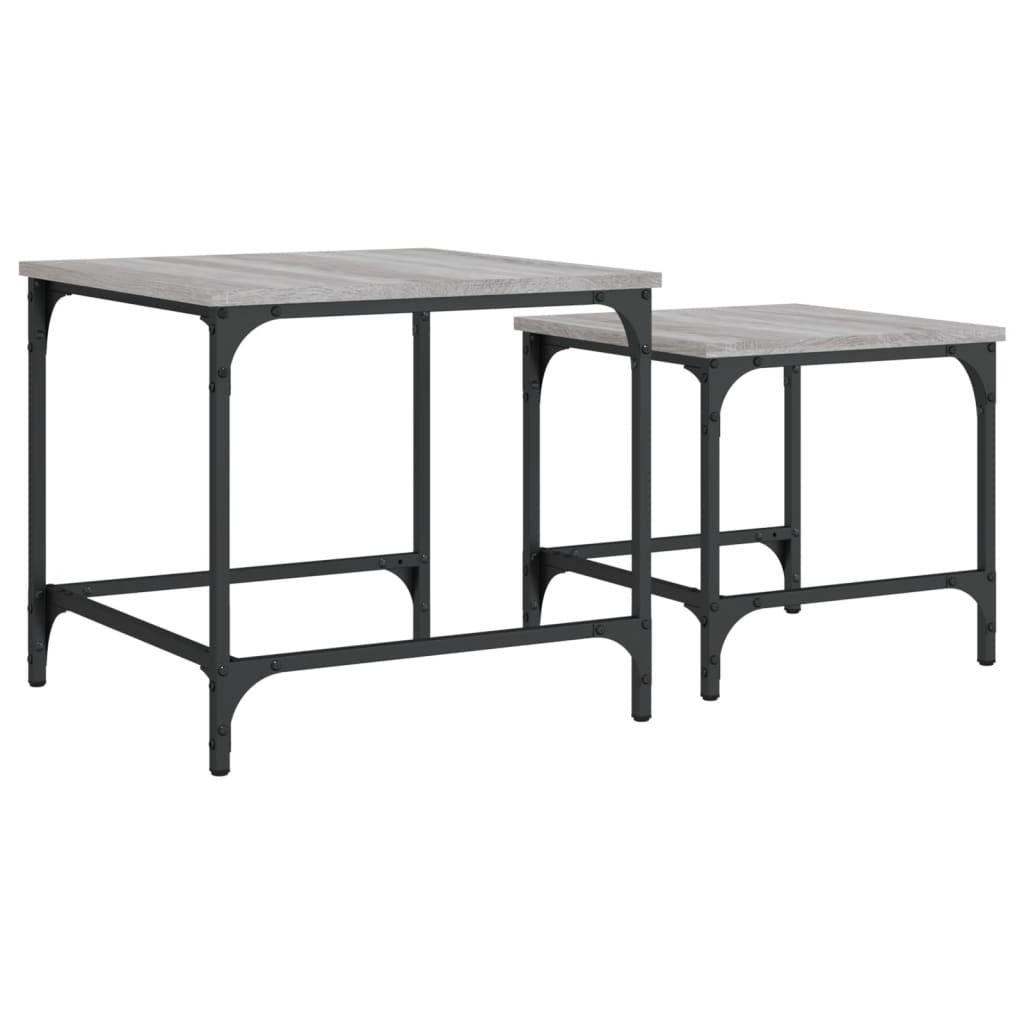 Tables basses gigognes 2 pcs sonoma gris bois d’ingénierie - Tables basses