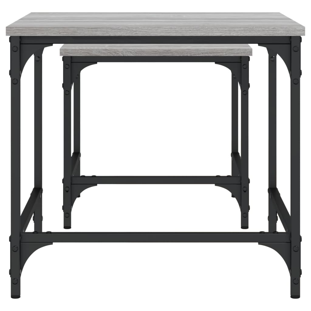 Tables basses gigognes 2 pcs sonoma gris bois d’ingénierie - Tables basses