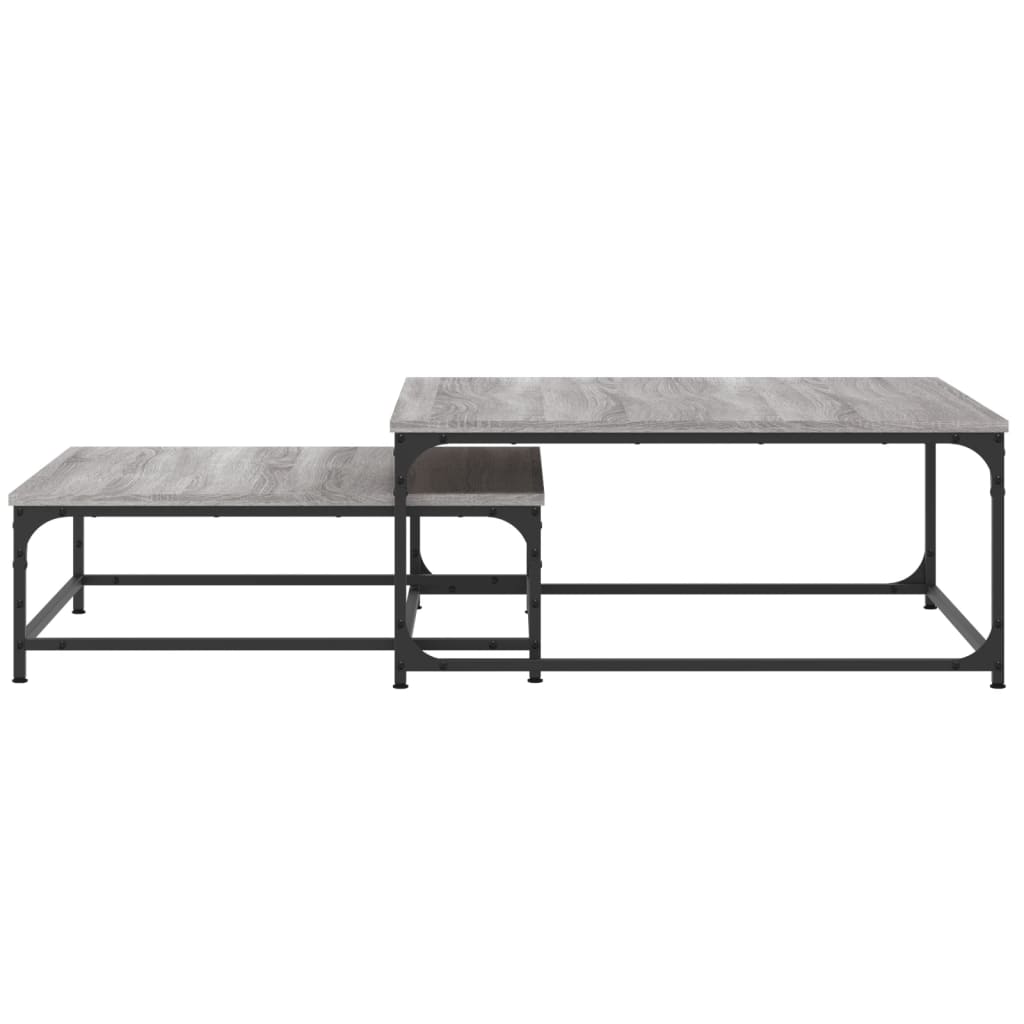 Tables basses gigognes 2 pcs sonoma gris bois d’ingénierie - Tables basses