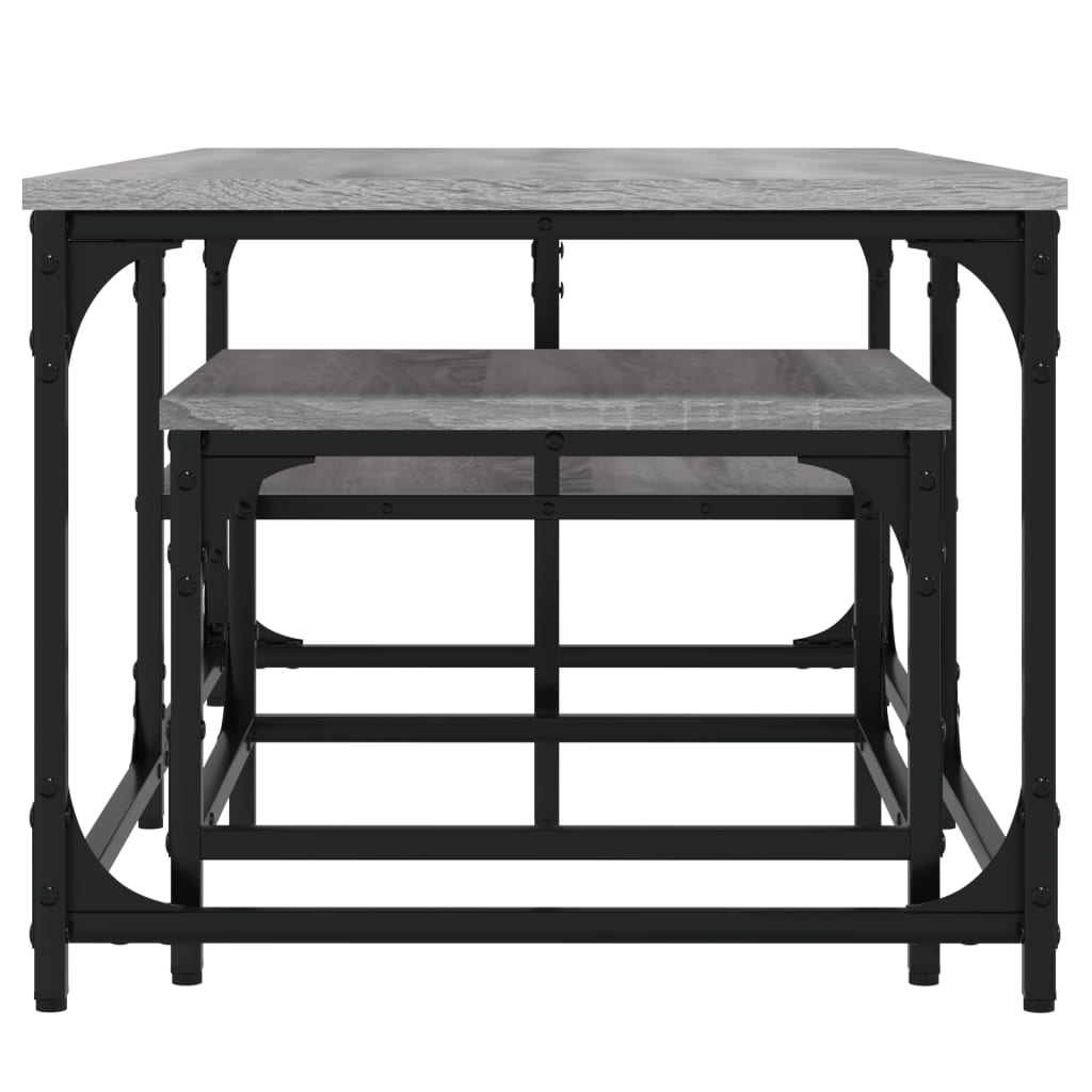 Tables basses gigognes 2 pcs sonoma gris bois d’ingénierie - Tables basses