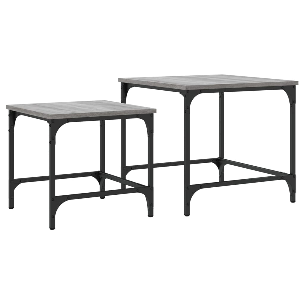 Tables basses gigognes 2 pcs sonoma gris bois d’ingénierie - Tables basses