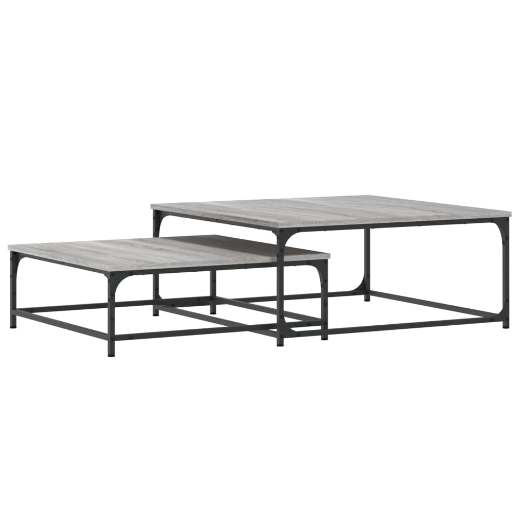 Tables basses gigognes 2 pcs sonoma gris bois d’ingénierie - Tables basses