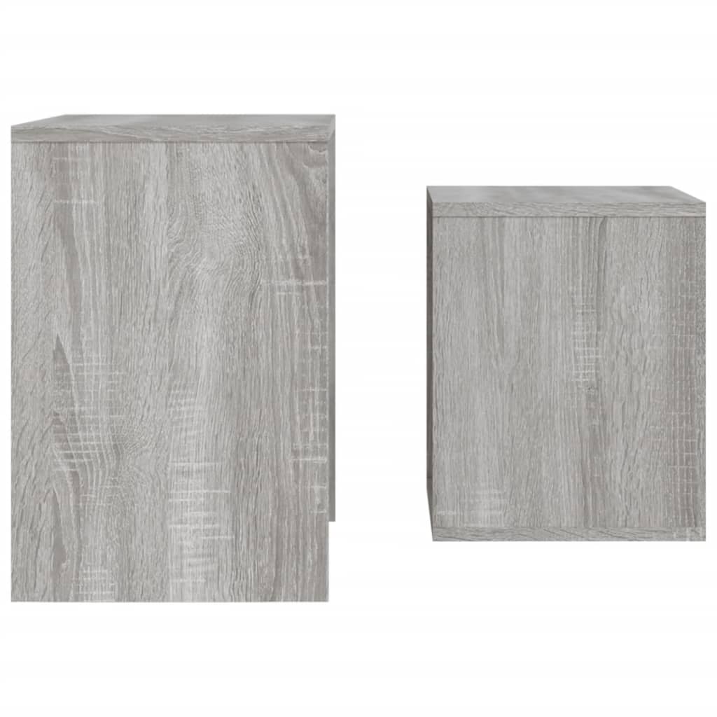 Tables basses gigognes 2 pcs sonoma gris bois d’ingénierie - Tables basses