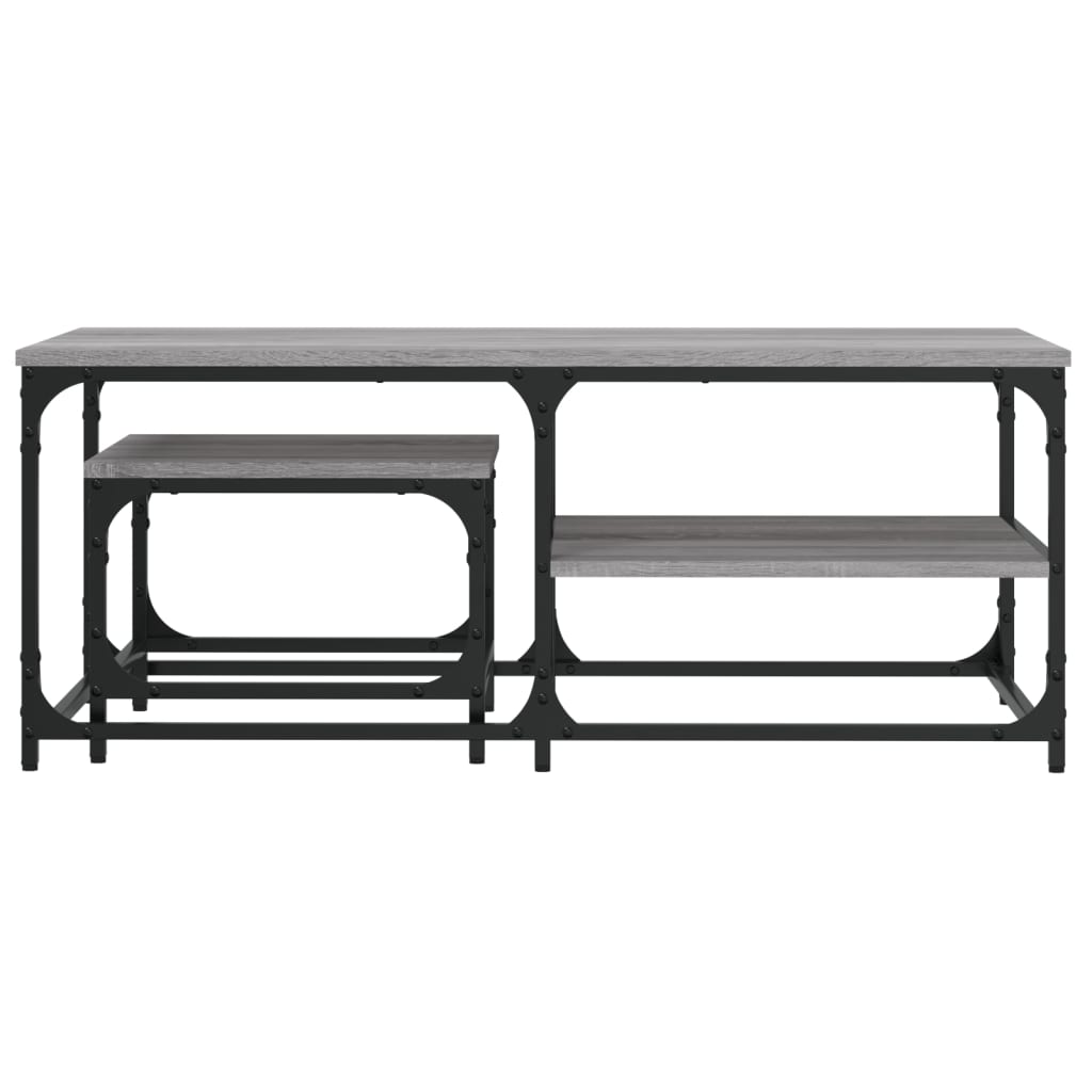 Tables basses gigognes 2 pcs sonoma gris bois d’ingénierie - Tables basses