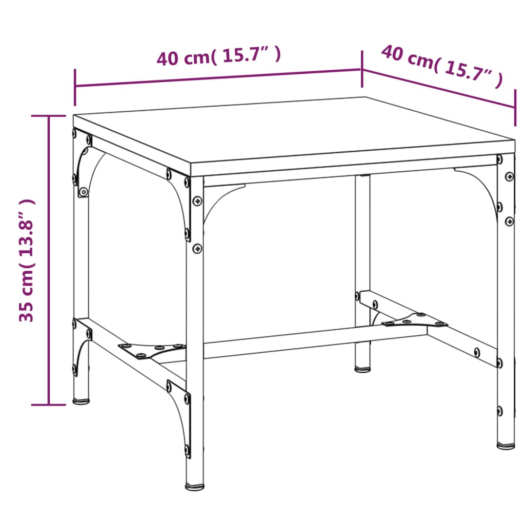 Tables d’appoint 2 pcs Chêne marron 40x40x35 cm Bois ingénierie - Tables basses