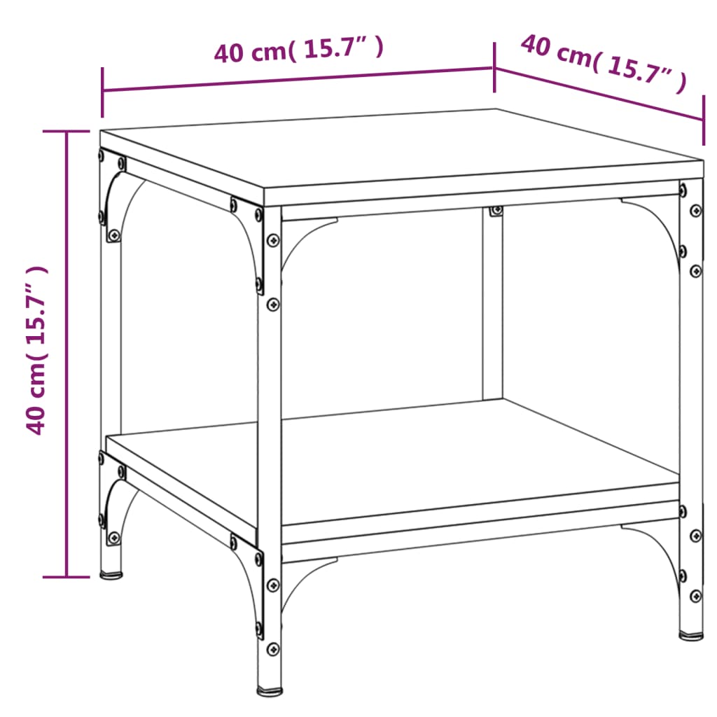 Tables d’appoint 2pcs Sonoma gris 40x40x40 cm Bois d’ingénierie - Tables basses