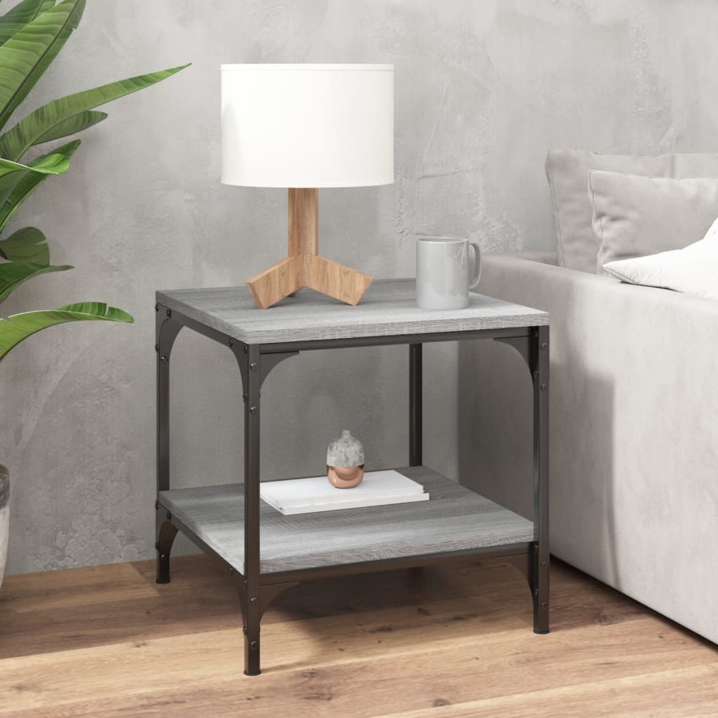 Tables d’appoint 2pcs Sonoma gris 40x40x40 cm Bois d’ingénierie - Tables basses