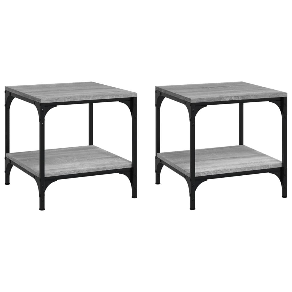 Tables d’appoint 2pcs Sonoma gris 40x40x40 cm Bois d’ingénierie - Tables basses