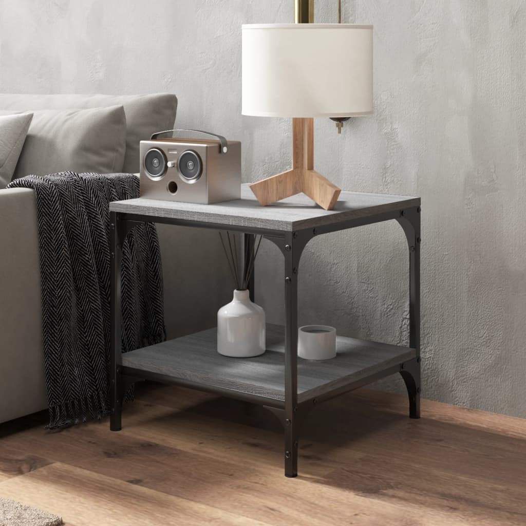 Tables d’appoint 2pcs Sonoma gris 40x40x40 cm Bois d’ingénierie - Tables basses