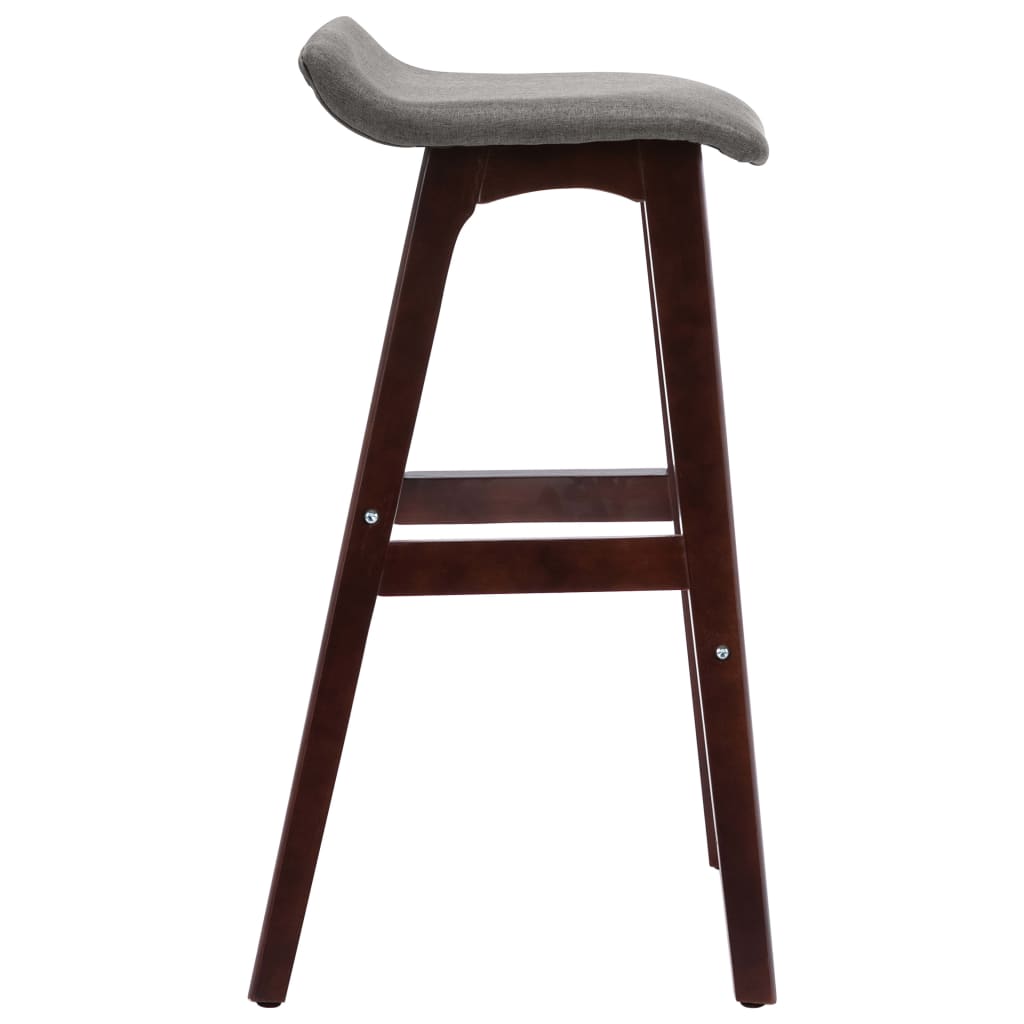 Tabourets de bar lot de 2 gris foncé tissu - Tabourets de bar
