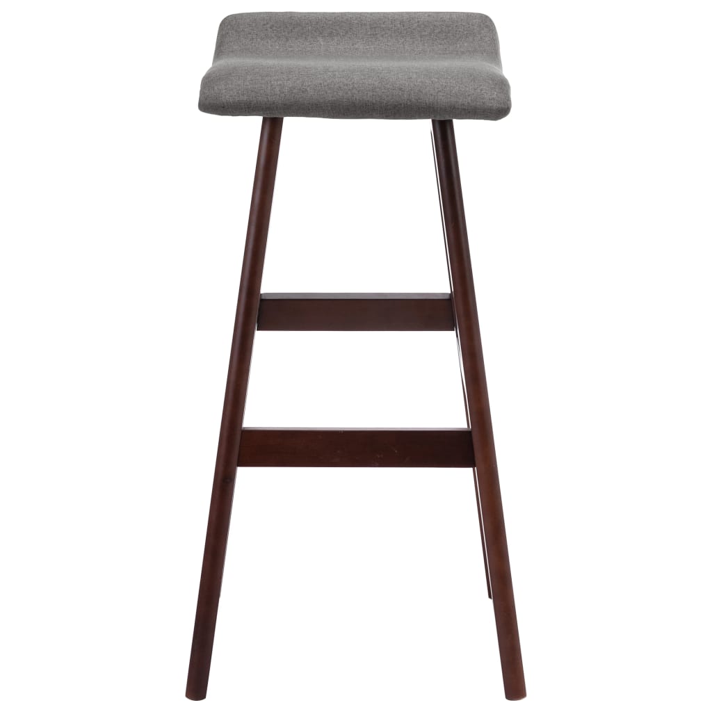 Tabourets de bar lot de 2 gris foncé tissu - Tabourets de bar