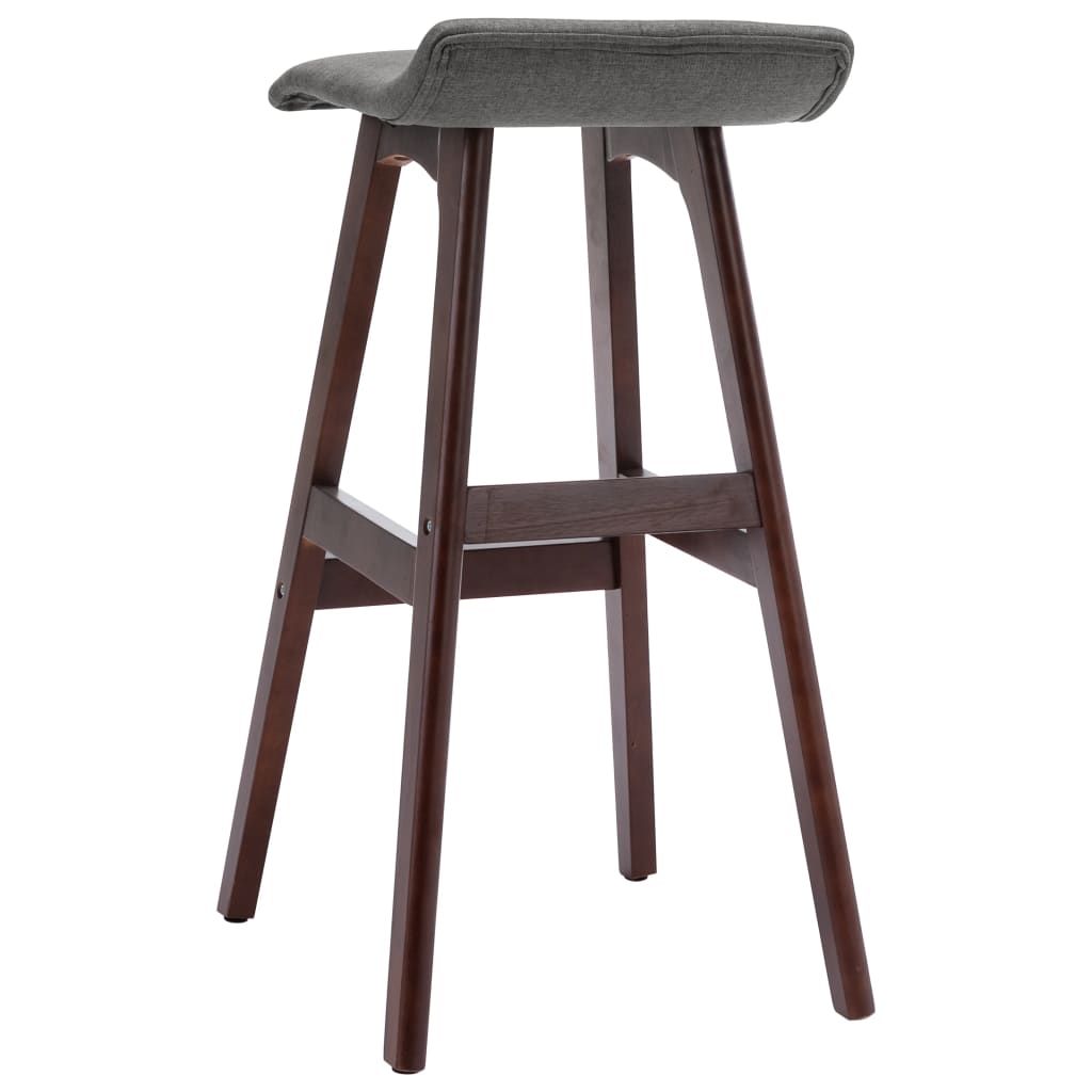 Tabourets de bar lot de 2 gris foncé tissu - Tabourets de bar