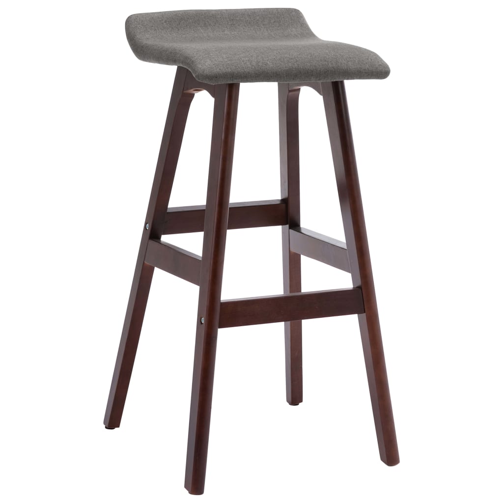 Tabourets de bar lot de 2 gris foncé tissu - Tabourets de bar