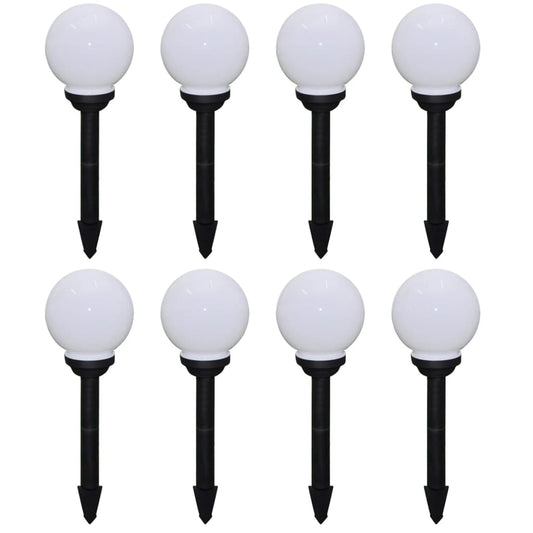 8 pcs Lampes d’allée d’extérieur à LED 15 cm et piquet au sol - Éclairage extérieur