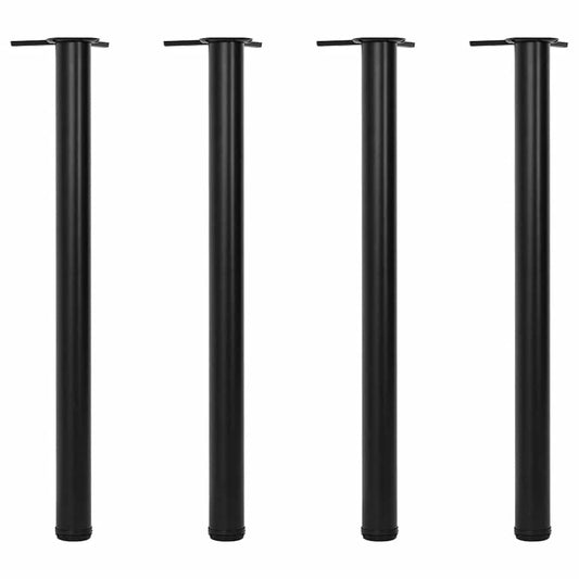 4 pieds de table réglables en hauteur 870 mm Noir