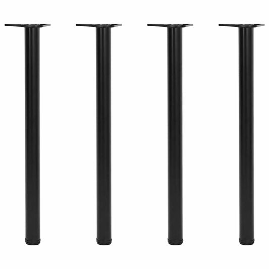 4 pieds de table réglables en hauteur 870 mm Noir