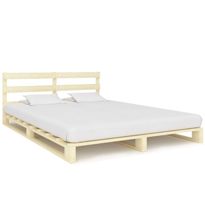 Cadre de lit de palette sans matelas bois massif pin 200x200 cm