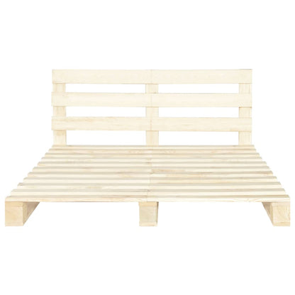 Cadre de lit de palette sans matelas bois massif pin 200x200 cm