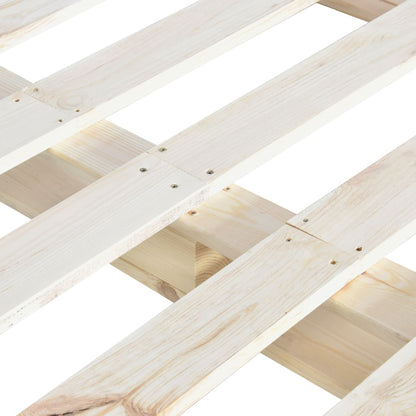 Cadre de lit de palette sans matelas bois massif pin 200x200 cm