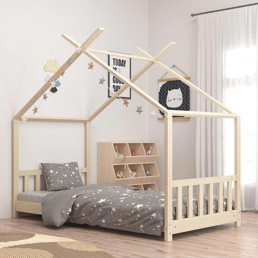 Cadre de lit d'enfant Bois de pin massif 80x160 cm