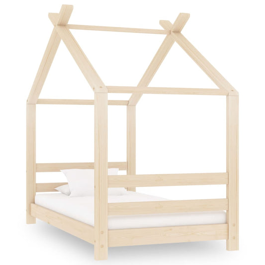 Cadre de lit d'enfant Bois de pin massif 70x140 cm