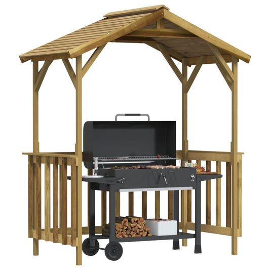 Abri de barbecue 163,5x93x210 cm Bois de pin imprégné