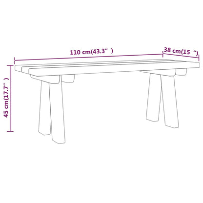 Banc de jardin 110 cm bois de pin massif imprégné