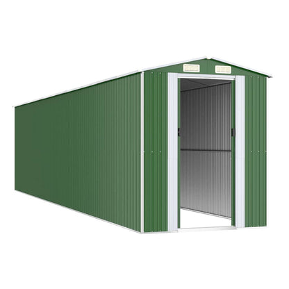 Abri de jardin Vert 192x855x223 cm Acier galvanisé