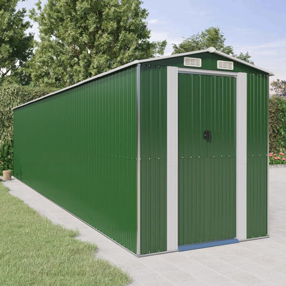 Abri de jardin Vert 192x855x223 cm Acier galvanisé