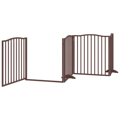 Barrière pour chien porte pliable 10 panneaux bois de peuplier