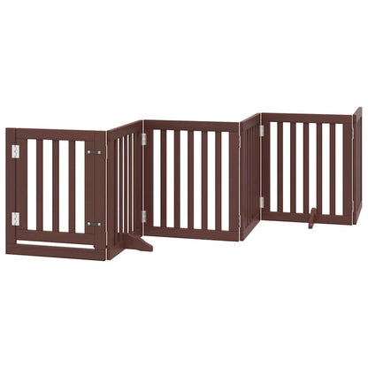 Barrière pour chien porte pliable 12 panneaux bois de peuplier