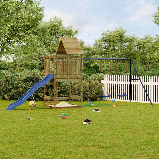 Aire de jeux d'extérieur bois de pin imprégné