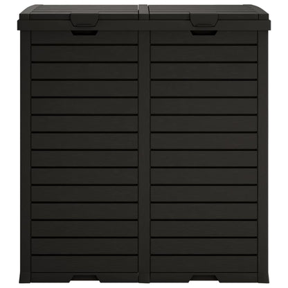 Poubelle d'extérieur noir 78x41x86 cm polypropylène