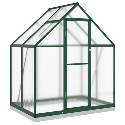 Serre avec cadre de base vert 169x114x202 cm aluminium